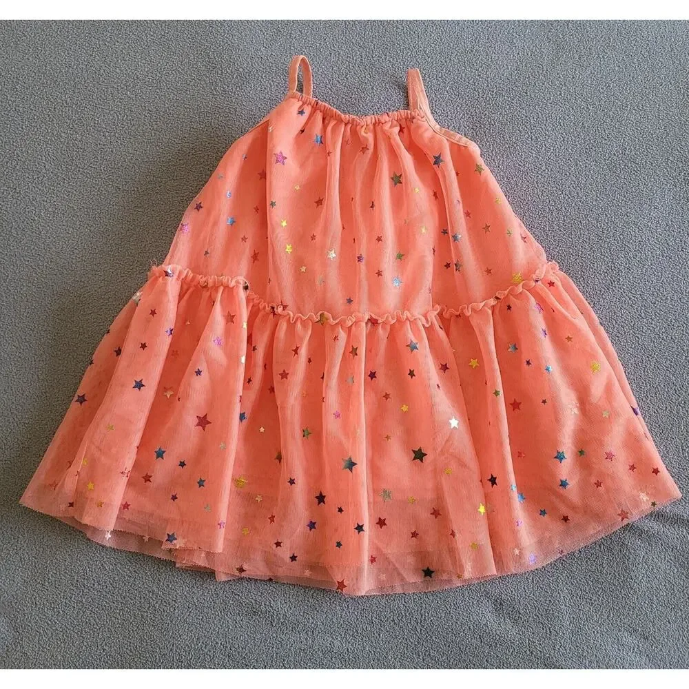 CAT & JACK Infant/Toddlers Coral/Orange Summer Tank Dress -- Sz 2T